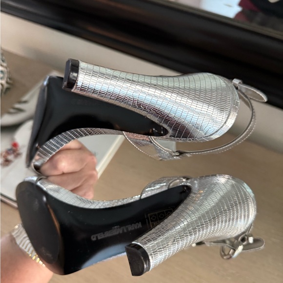 Silver heels, Karl Lagerfeld. Single use - Picture 4 of 5